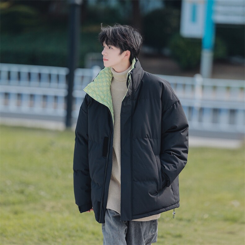 抖音得物品质深度库存三防面料假两件格子棉衣外套棉服WM666特P68,男装棉衣,电商A486