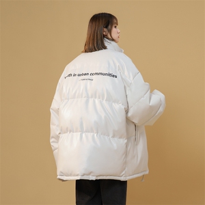 PU皮棉衣棉服男女面包服立领冬装棉袄皮衣外套 3358-P80控108图片