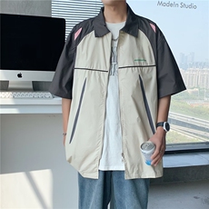 夏季新款衬衫潮流慵懒男方领衬衫P38，男装衬衫，星座1116-2