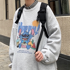 S6077-P35春季圆领卫衣男大码韩版宽松长袖外套男，男装卫衣，电商A040