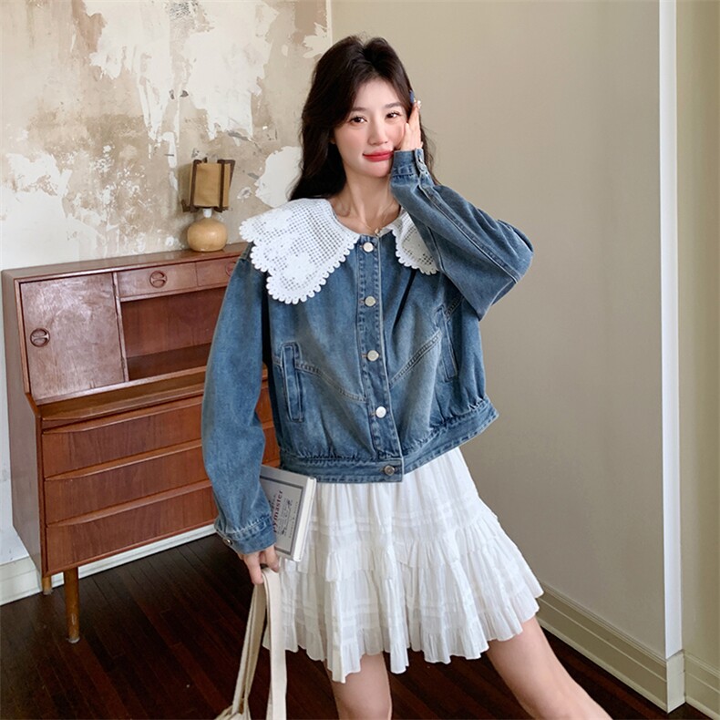 新款春装娃娃脸牛仔外套2C098-8521P160K228,女装短外套,2C098