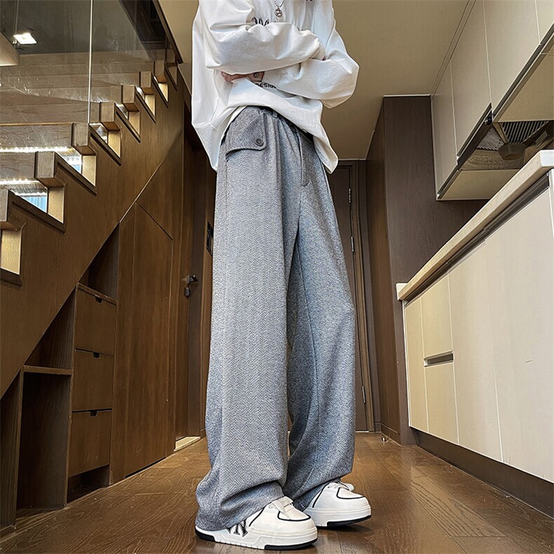 2025新款老钱风西裤显瘦微喇叭长裤A316-K1265P55控78，男装西裤，星座906（原电商a316-1）