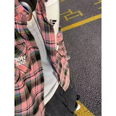 休闲格子衬衫外套春季2025新款痞帅青少年男女款长袖衬衣C59，男装衬衫，星座1116A（原606A-3）