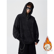 现货WY10078-特P45加绒特P50扎染脏脏布大码设计感连帽卫衣，男装卫衣，电商A059