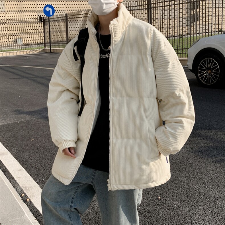 新款冬季棉服灯芯绒棉衣男生服运动休闲潮牌帅气外套M0335-P85,男装棉衣,星座308B-1