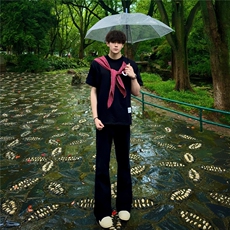 黑色微喇西裤男款秋季宽松垂感弯刀裤子高级感直筒西装裤XX374，男装西服套装，星座208-5