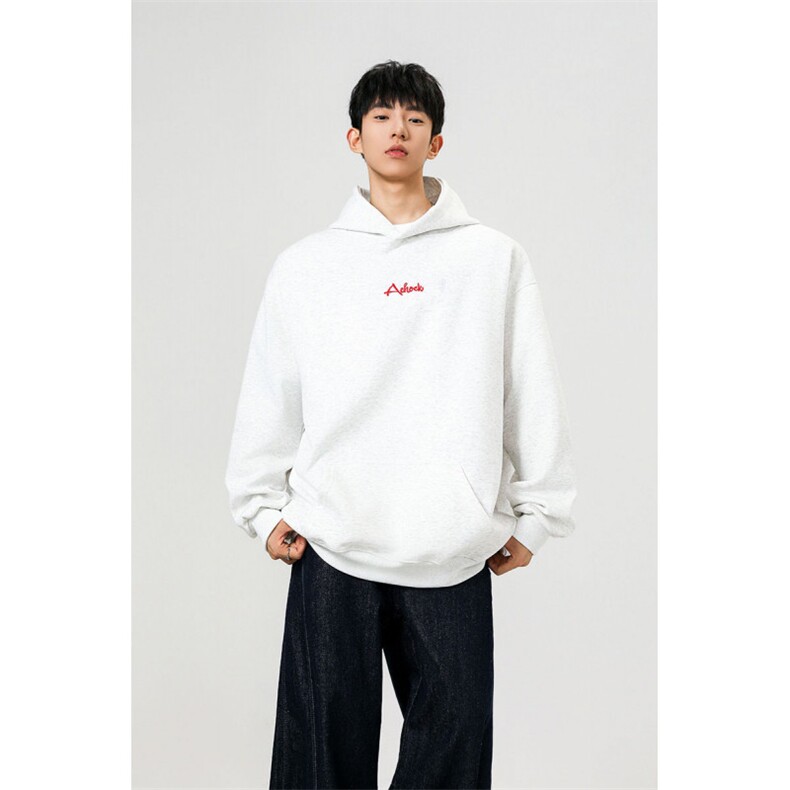 万针刺绣结构设计重磅秋冬全棉高品质美式高街连帽卫衣外套Y7805，男装卫衣，电商A486