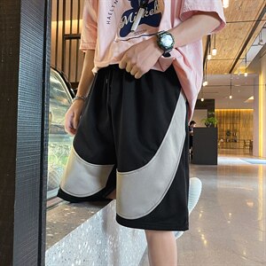 夏季针织短裤潮流宽松垂感卫裤大码五分裤DS-C407-K21817-P30