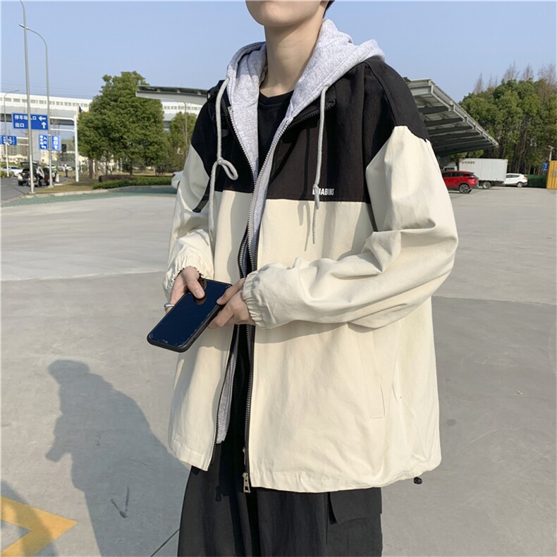 秋外套男ins潮港风情侣装春装衣服韩版宽松夹克假两件W1184-P65,男装夹克,星座512-2