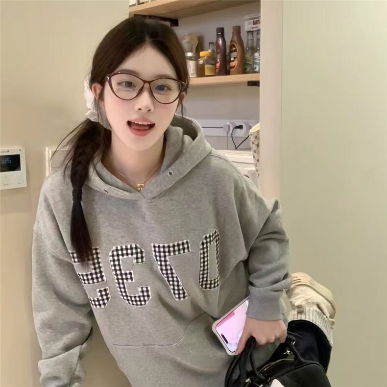 5238-P50原版贴布刺绣休闲卫衣薄款/加绒,女装卫衣/绒衫,星座617A-2
