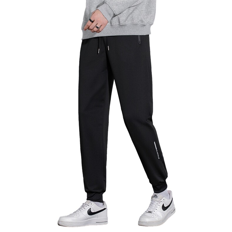 加绒加厚保暖卫裤春款秋冬季外穿束脚运动棉裤A068-MXK138-TP35,男装休闲裤,电商A068