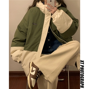 中性！2025年冬季新款港风棉服宽松美式棉衣情侣装外套23077-P118图片