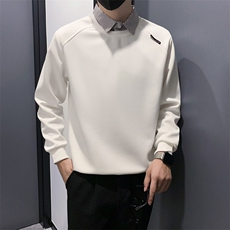 B340WY6635特P6898店主风无头风衬衫领假两件卫衣男，男装衬衫，电商B340