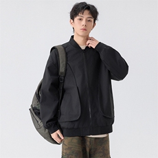 户外夹克男棒球领纯色上衣冲锋衣外套DSA157B-JK7869-P70，男装夹克，电商A157B
