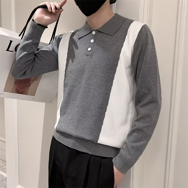 男士翻领毛衣潮流修身显瘦打底针织衫新款S804P52,男装针织衫/毛衣,星座1116-2