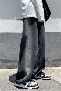 四季主推宽松阔腿拖地牛仔裤长裤B377-N672-P45-限58，男装牛仔裤，电商B377