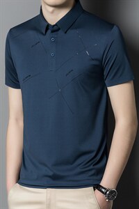 2023年夏季新款冰丝短袖衬衫男休闲商务透气免烫中年衬衣时尚百搭图片