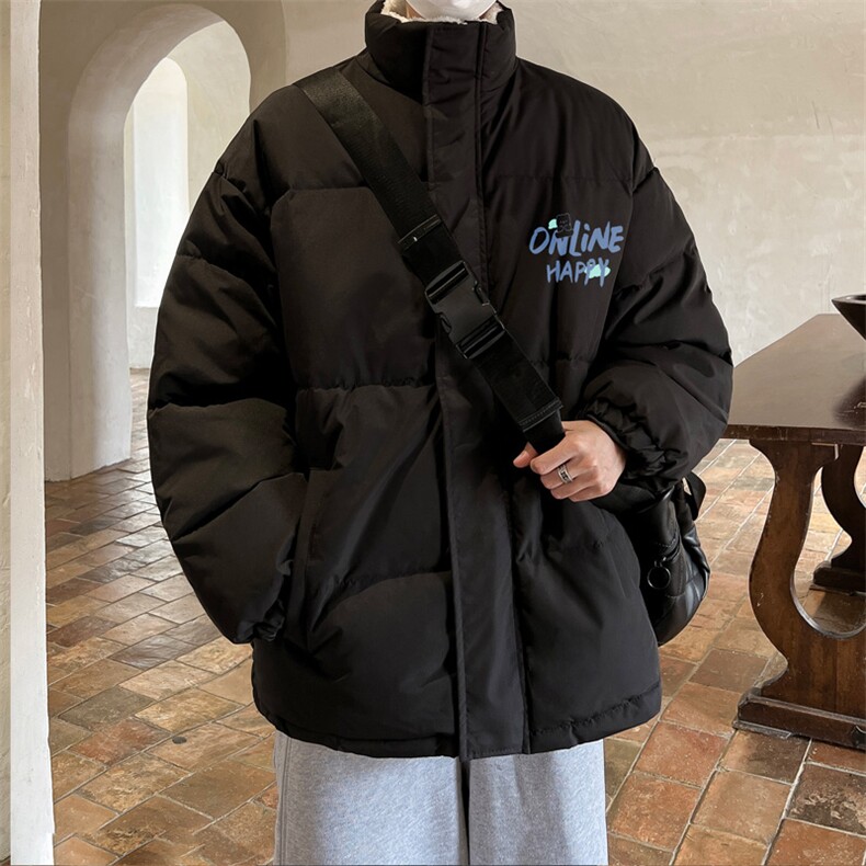 ！2025冬季新款男士立领棉衣加绒加厚保暖棉服外套MY116P70,男装棉衣,电商B220