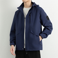 冲锋衣轻奢上衣春秋男女外套情侣宽松连帽轻商务夹克FY6322-P50，男装夹克，星座1105-3