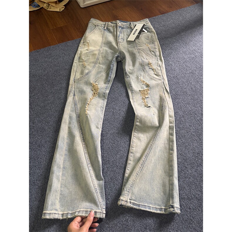 【高质量档口现货特批48量大可谈】破洞牛仔裤610A-Y5183,男装牛仔裤,星座610A