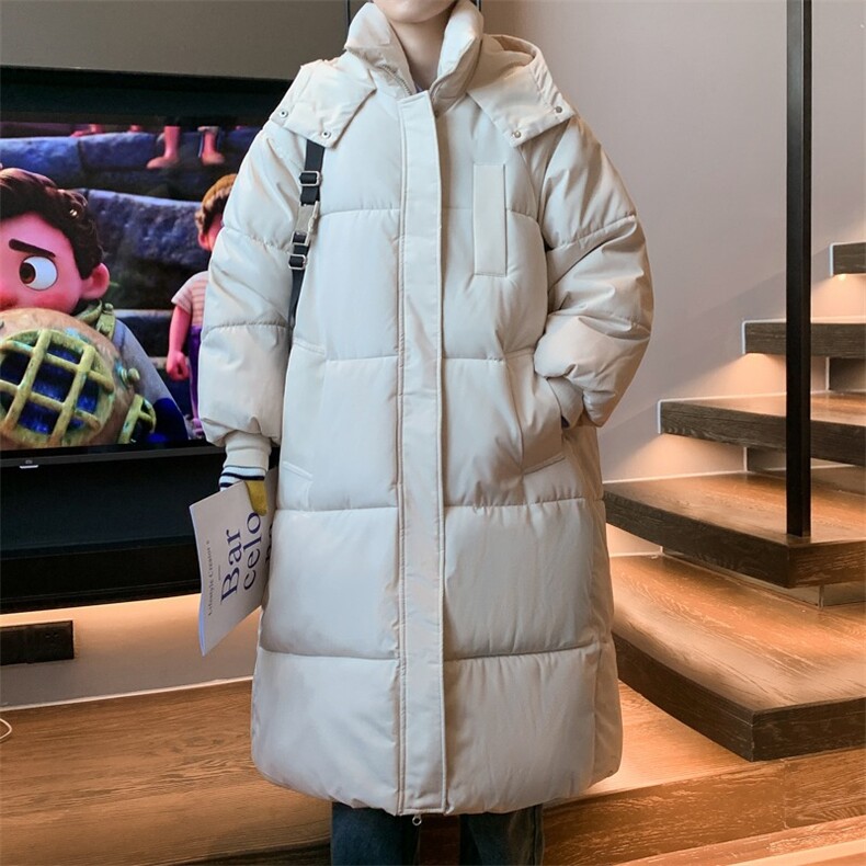 棉服长款过膝韩版加厚面包服冬季宽松棉袄外套，男装棉衣，星座716-2