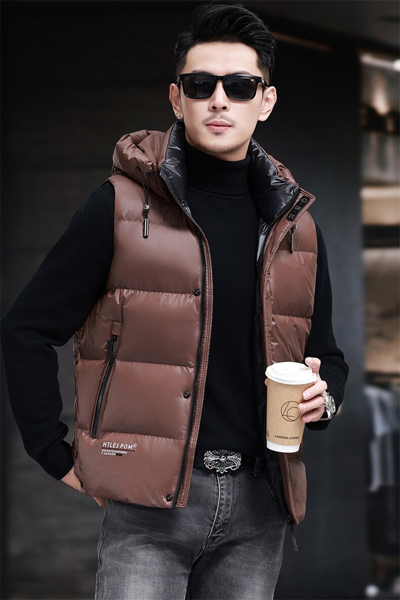 实体男士羽绒服马甲主推大货品质高精品,男装羽绒服,钱塘207-1