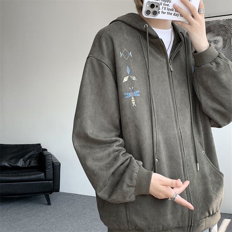 8XL-M特大码秋冬机能夹克外套冲锋衣百搭潮休闲宽松户外WY24P78,男装夹克,电商D206-1