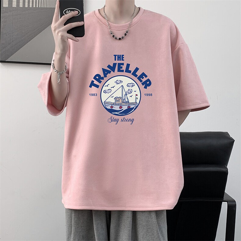 麂皮绒短袖t恤男大码半袖男JD82410-P25,男装T恤,电商A040