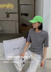 拉链修身T恤，女装T恤，斐媞梦