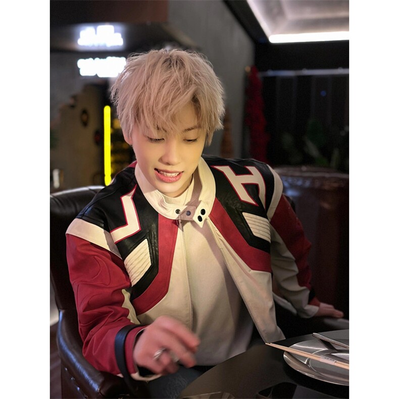 欧美hiphop短款拼接赛车外套男潮牌高街小众机车服夹克JK910,男装夹克,星座1116A（原606A-3）