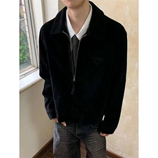 鹿皮绒PU皮衣行政夹克男棕色外套韩系轻奢工装飞行员W5053，男装夹克，星座1116A（原606A-3）