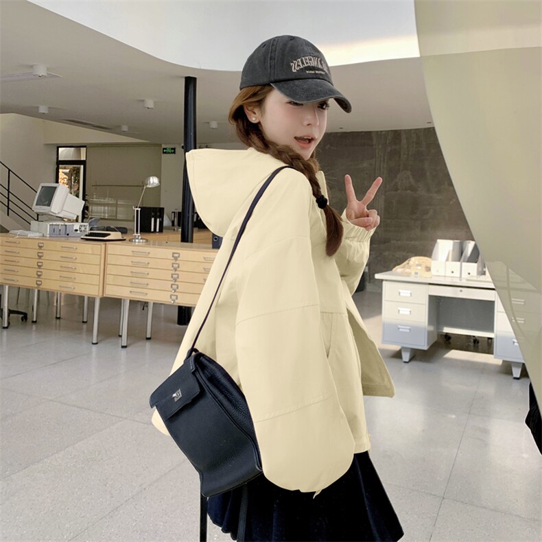 档口现货2025女装秋装新款休闲风衣外套女353-p125-k178,女装短外套,2C266