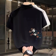 潮牌轻奢Polo衫短袖T恤男夏季新款潮流休闲翻领上衣半袖PL54P32，男装T恤，星座1013-5