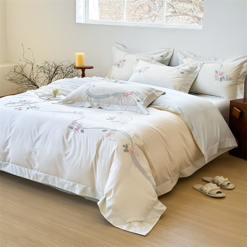 新款80支新疆棉四件套-花影霓裳系列，床品套件，一起卖家纺