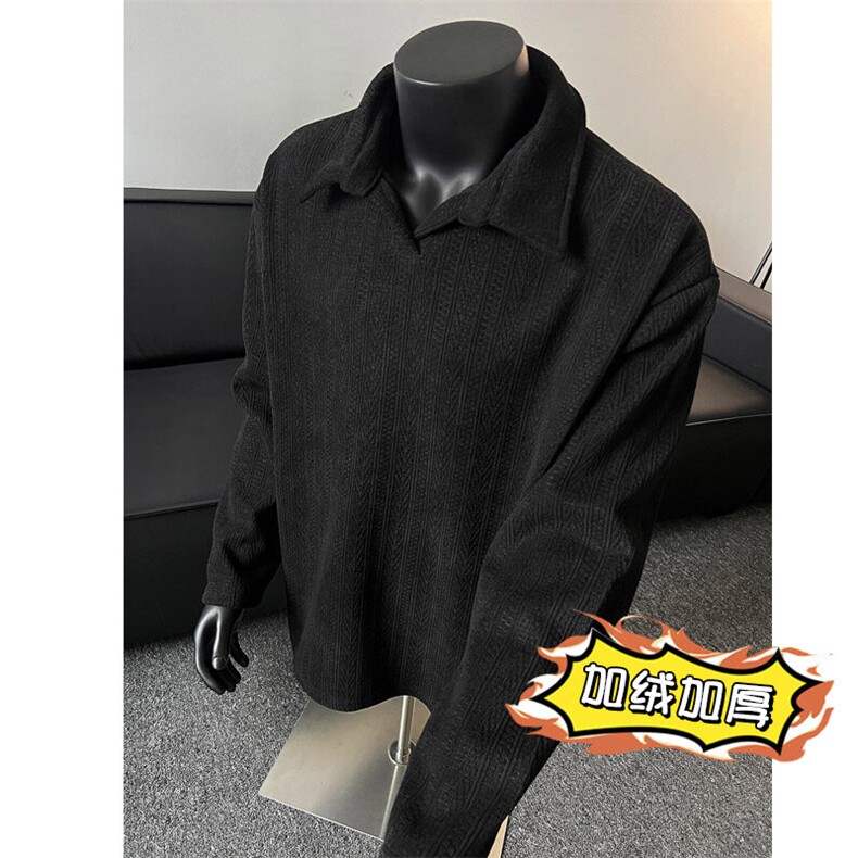 重磅秋冬麦穗纹潮牌长袖T恤POLO衫卫衣TX501常规特P38加绒P45,男装T恤,电商B220