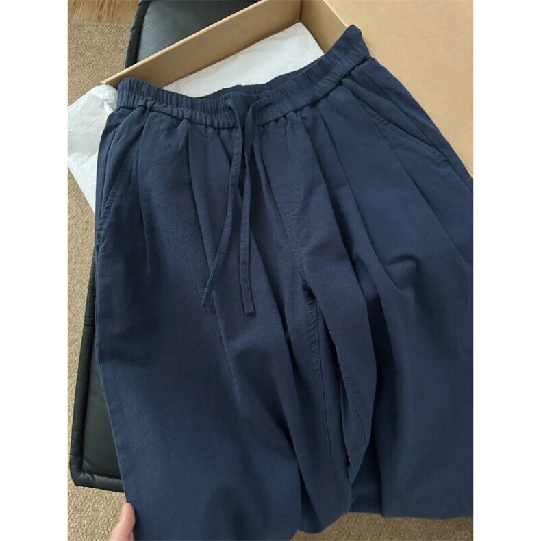 竹节棉褶皱棉麻休闲裤1302-8896-P65控98成分100棉,男装休闲裤,星座1302