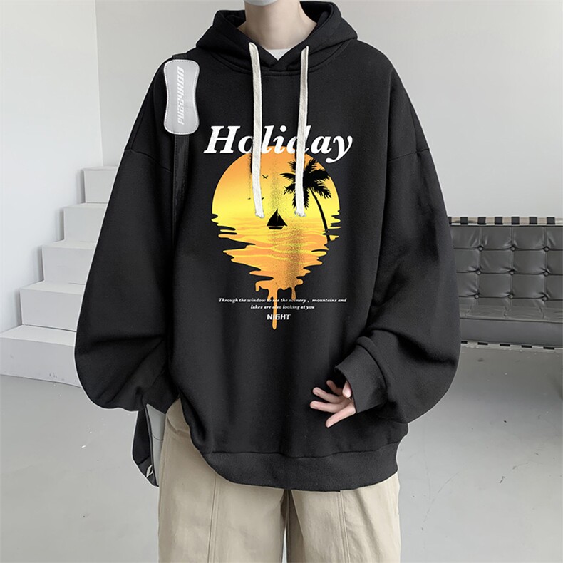 连帽卫衣男大码运动服帽衫外套WY2266-P35加绒款-P40,男装卫衣,电商A040