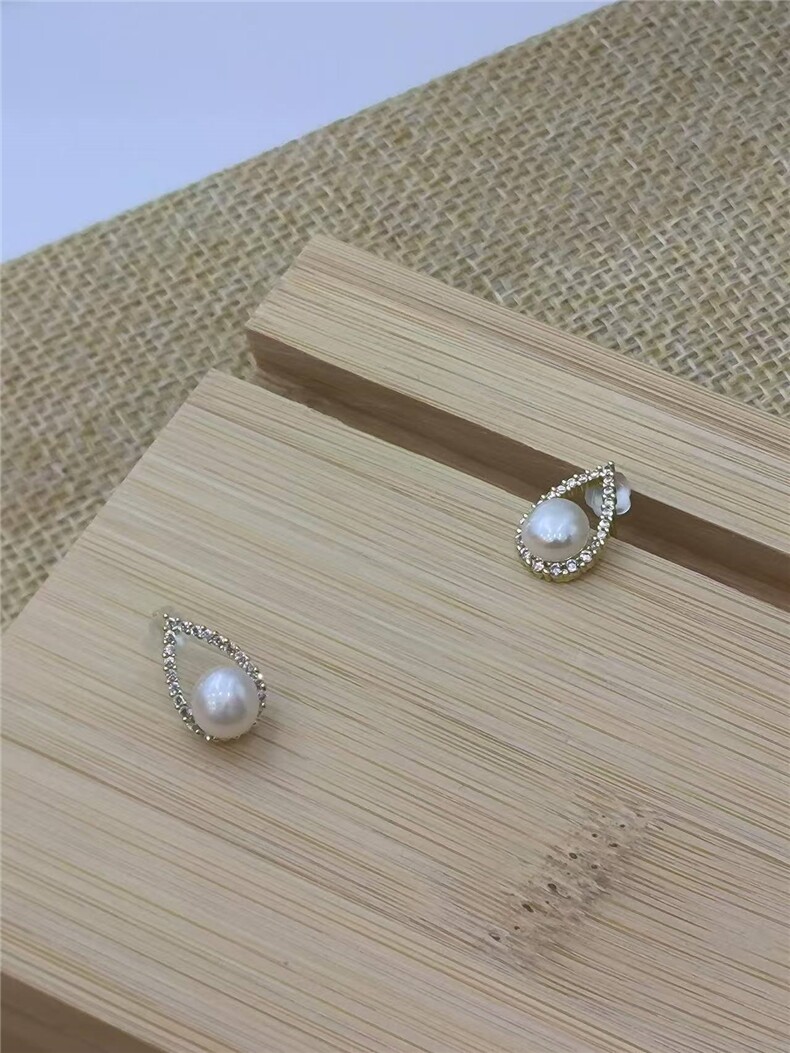 饰品女子天然淡水珍珠925银时尚百搭,饰品耳环,泰合衣坊