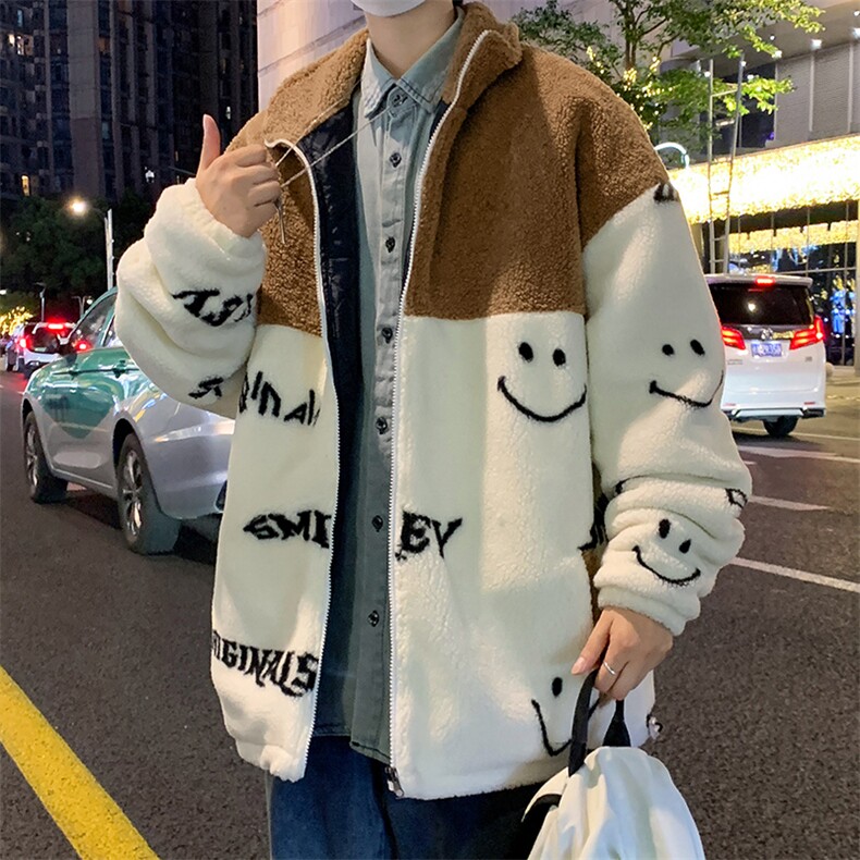新款冬款加绒加厚棉衣羊羔绒潮流外套青少年ins男装MY106P95,男装棉衣,电商A086