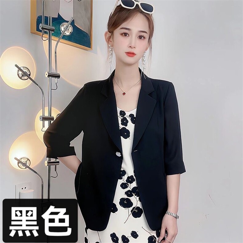 2025时尚百搭防晒西装单件修身型,女装短外套,思沃羊绒