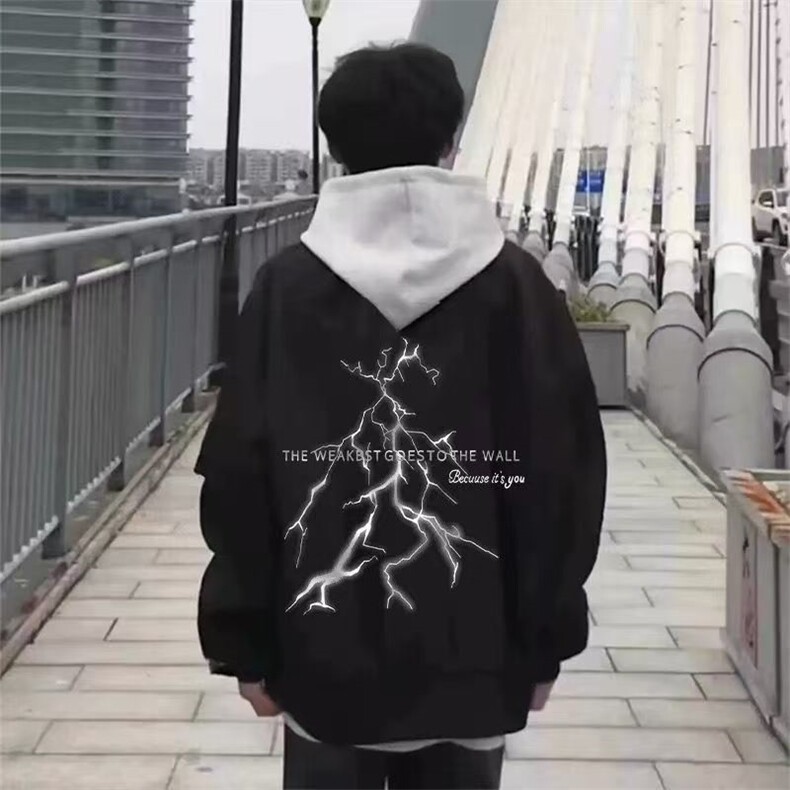 1506A/GB50/P40.9美式纯色夹克棒球服男春秋潮流情侣新款外套图片