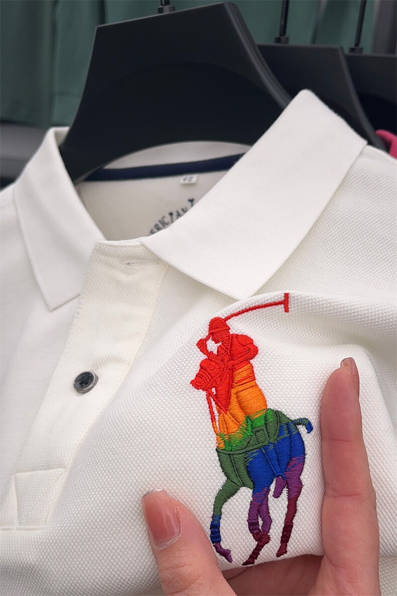 2023新款秋季体恤内搭纯棉保罗POLO衫韩版修身上衣服男士长袖T恤,男装Polo衫,电商B212（原钱塘6029）
