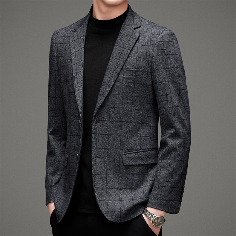 D2525男式2023春季新款便西男韩版西装外套商务休闲西服男装P190图片