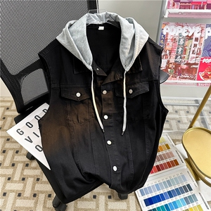 MJ206-p58-限价88 M-5XL oversize cleanfit宽松大码牛仔马甲图片
