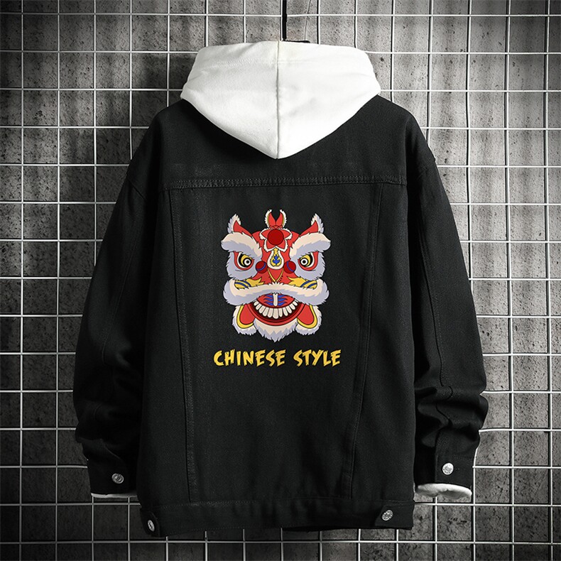 牛仔夹克男大码牛仔外套男茄克 NJ77185-P60 加绒款-P75图片