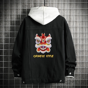 牛仔夹克男大码牛仔外套男茄克 NJ77185-P60 加绒款-P75图片