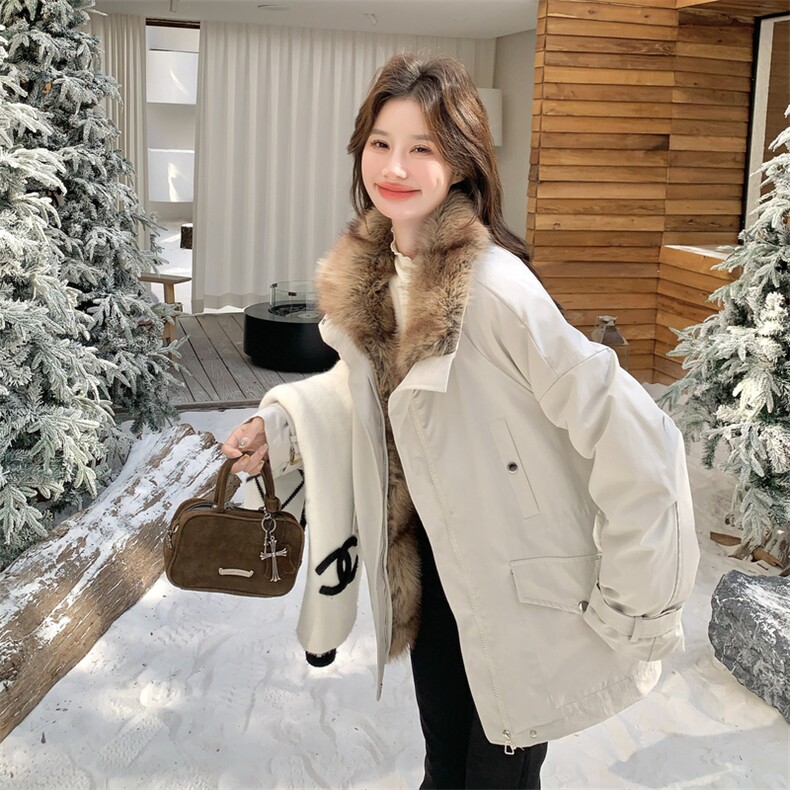 新款！毛毛保暖工装休闲派克服外套2C133-8996-P255-K378,女装派克服,2C133