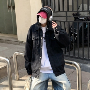 爆爆 2025春男士连帽牛仔宽松外套百搭牛仔夹克JK780-P75 98图片