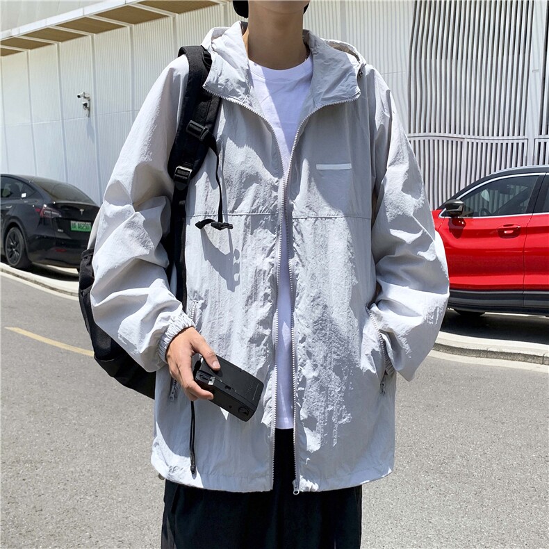 夏季薄款防晒衣男韩版潮流字母连帽帅气2023新款ins外套W4901-P38,男装防晒衣,星座412-2