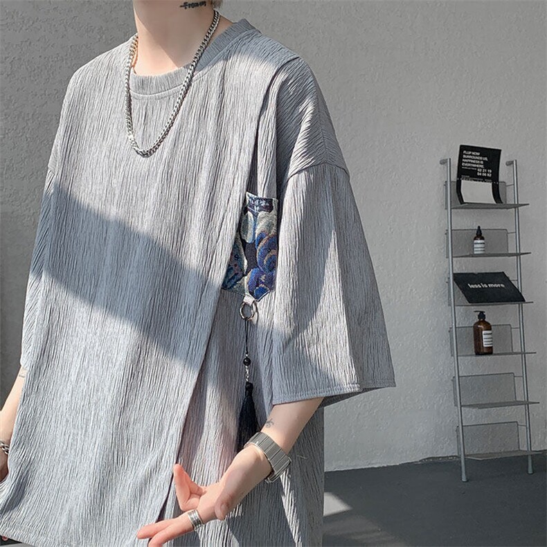 T10121-特批30 控58 百搭小熊吊坠冰丝短袖T恤夏季新款高品质大码图片
